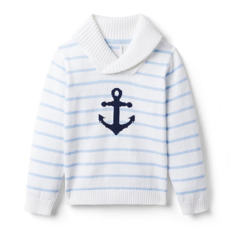 Anchor Striped Sweater - Janie And Jack